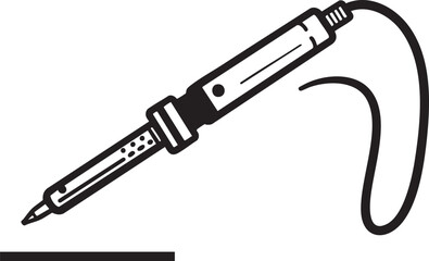  Soldering Iron Vector Illustration: Outline Style Icon