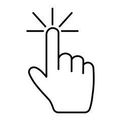 Hand clicking icon Vector logo set flat