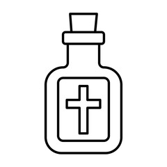 holy water bottle icon Vector logo set flat