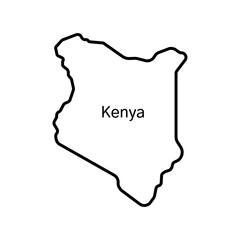 Kenya map icon Vector logo set flat