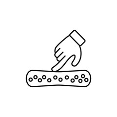 Latex mattress material icon Vector logo set flat