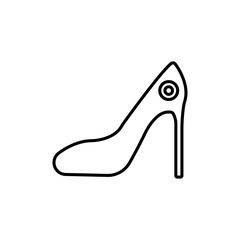 leather shoes heel icon Vector logo set flat
