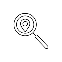 Location search icon Vector logo set flat