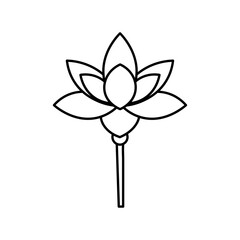 Lotus Icon Vector logo set flat