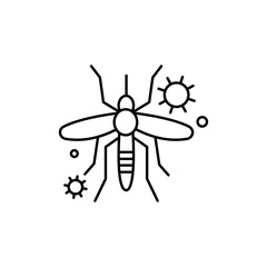 malaria icon Vector logo set flat