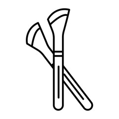 makeup brush icon Vector logo set flat