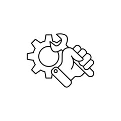 mechanic settings icon Vector logo set flat