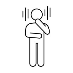 Nausea icon Vector logo set flat