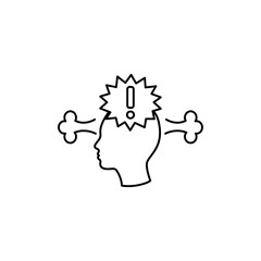 Nervous breakdown icon Vector logo set flat