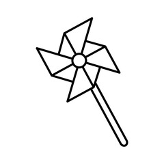 paper Windmill icon Vector logo set flat