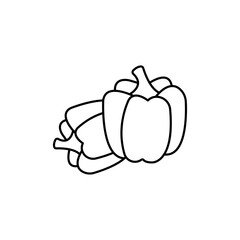 Paprika icon Vector logo set flat