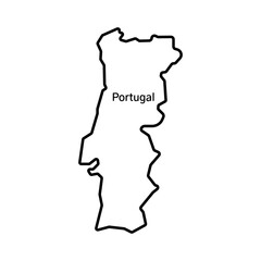 Portugal map icon Vector logo set flat