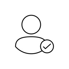 Profile check icon Vector logo set flat