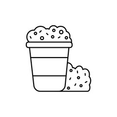 Sand bucket icon Vector logo set flat