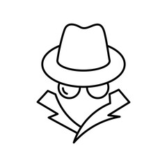 Secret agent icon Vector logo set flat