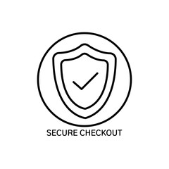 secure checkout icon Vector logo set flat