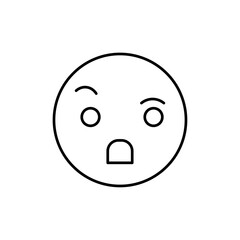 Fototapeta premium Shocked Girl icon Vector logo set flat