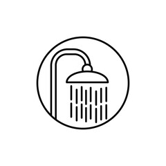 Shower icon Vector logo set flat