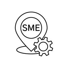 SME, small and medium enterprise icon Vector logo set flat