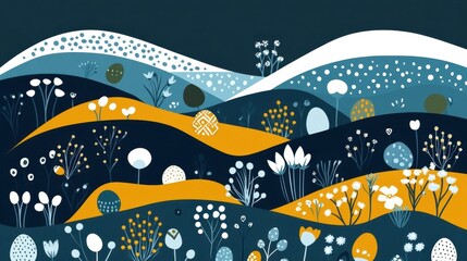 Abstract Floral Landscape