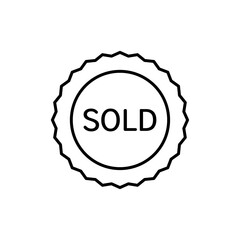 Sold icon Vector logo set flat