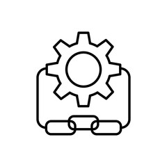 Obraz premium Supply chain icon Vector logo set flat