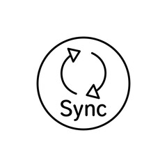 Synchronization icon Vector logo set flat