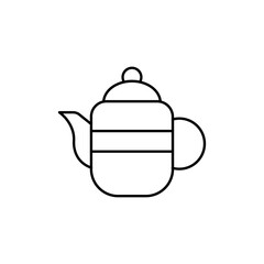 Teapot icon Vector logo set flat