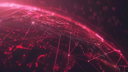 Illuminated digital globe showcasing interconnected tax information and global financial networks