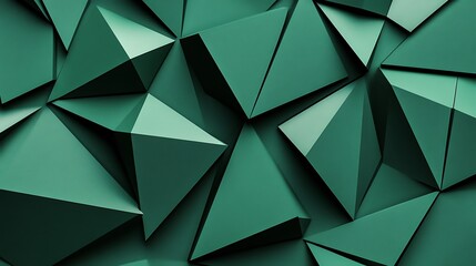 Obraz premium Emerald green pyramids abstract background