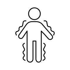 Trembling icon Vector logo set flat