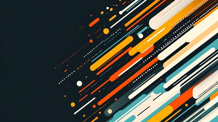 Abstract dynamic lines, dark background (1)