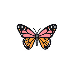Colorful Butterfly Illustration on a Clean Background for Design