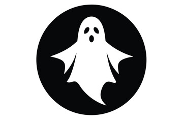 Fototapeta premium black and white halloween ghost