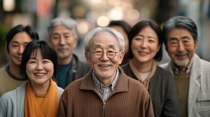 Obraz premium Asian people smiling together joy happy optimistic vibes, people togetherness and unity concept