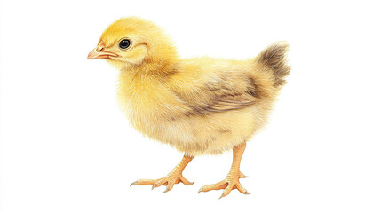 Obraz premium Watercolor Illustration of a Cute Chick