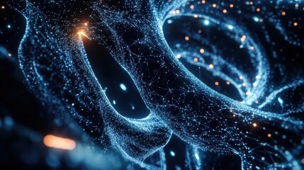 Abstract Technology Background Featuring Network Connections and Data Points in Futuristic Style