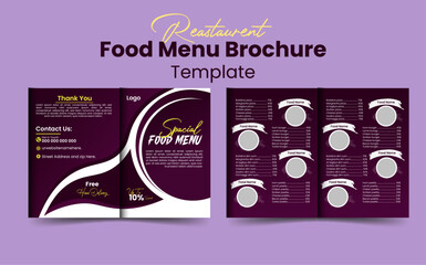 Spacial Reastaurant food menu flyer template design