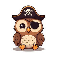 Cute Owl Waving Hand Cartoon Vector Icon Illustration. Animal Nature Icon Concept Isolated Premium