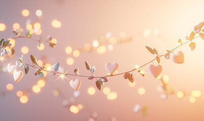 Enchanting summer wedding decor with heart-shaped elements outdoor venue romantic atmosphere golden hour whimsical touch
