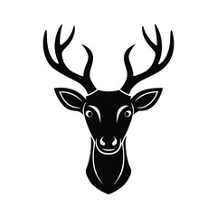 Fototapeta premium a vector illustration of deer head.