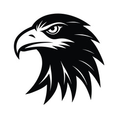 Obraz premium A vector silhouette of eagle head.
