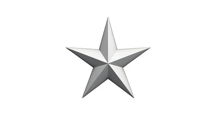 Obraz premium 2d-rendered star 5 points icon with white background.