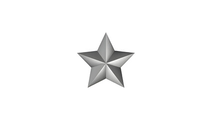 Obraz premium 2d-rendered star 5 points icon with white background.