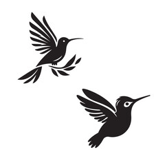 Lovely Humming Bird Vector Illustration
