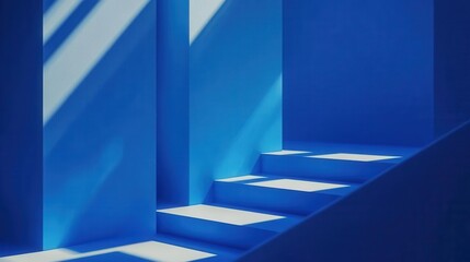 Fototapeta premium Minimalist Geometric Blue Diagonal Design for Modern Business Presentation Templates