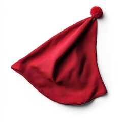 Minimalist Santa Hat Isolated on Pure White Background for Commercial Branding