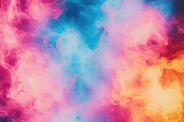 Colorful smoke clouds abstract background, ideal for vibrant backdrop or design element
