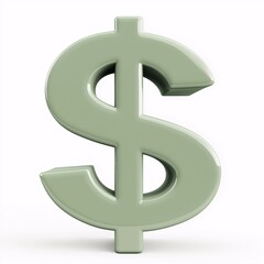 Obraz premium Dollar Sign Isolated on White Background