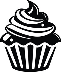 Cupcake icon, Cupcake vector illustration 